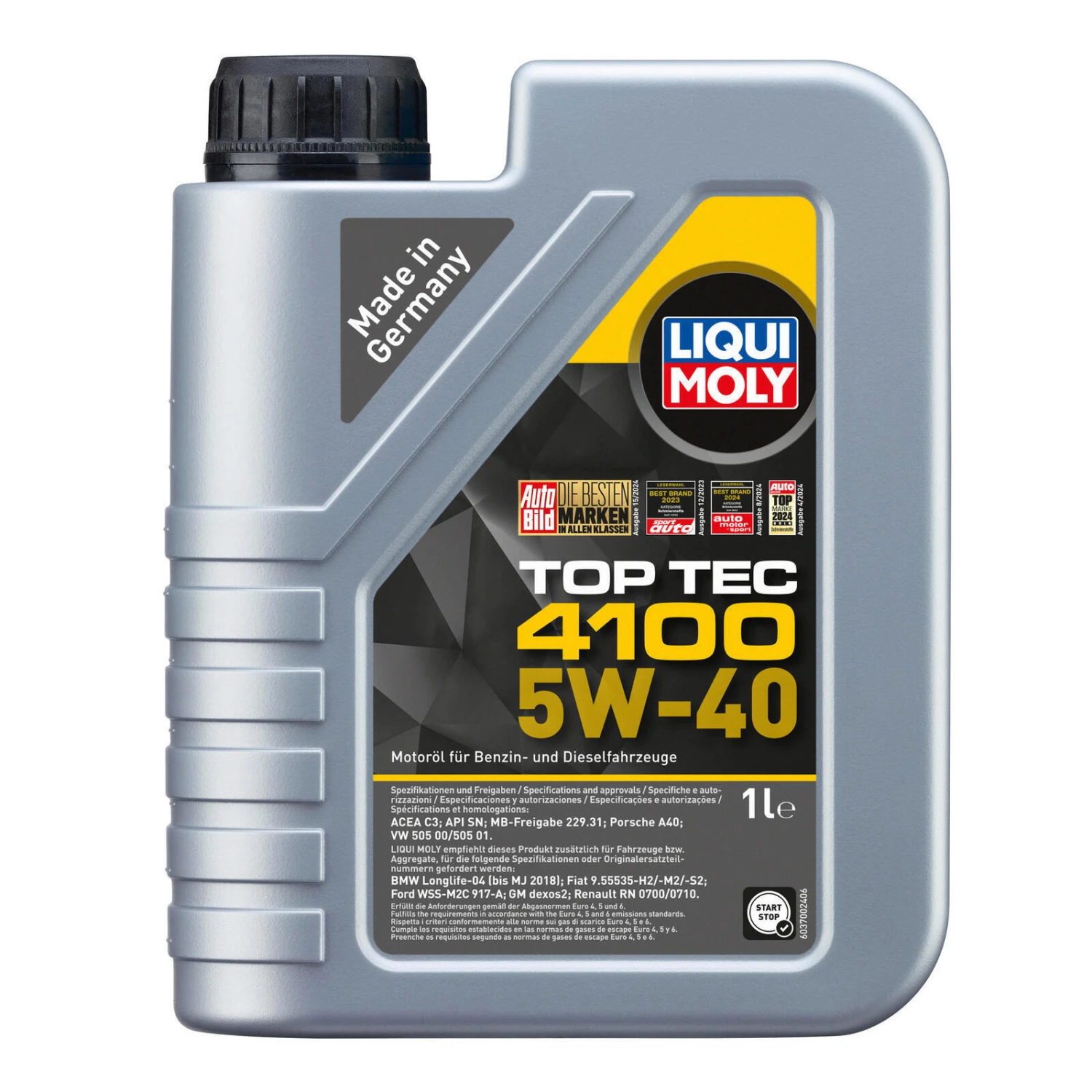 Liqui Moly Leichtlaufmotorenöl Top Tec 4100 5W-40 1L (3700)