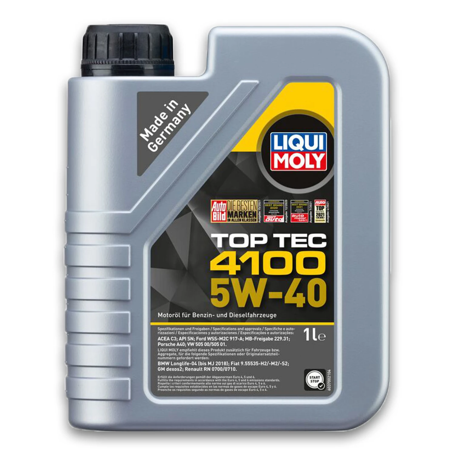 Liqui Moly Leichtlaufmotorenöl Top Tec 4100 5W-40 1L (3700) – Bild 2
