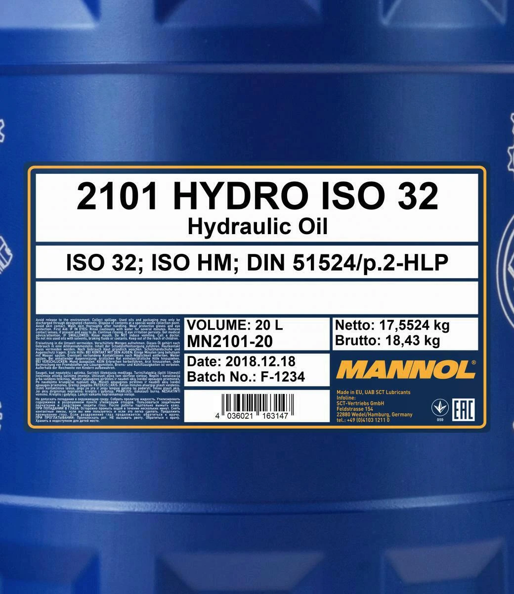 20L Mannol Hydro ISO 32 Hydrauliköl (MN2101-20) – Bild 2