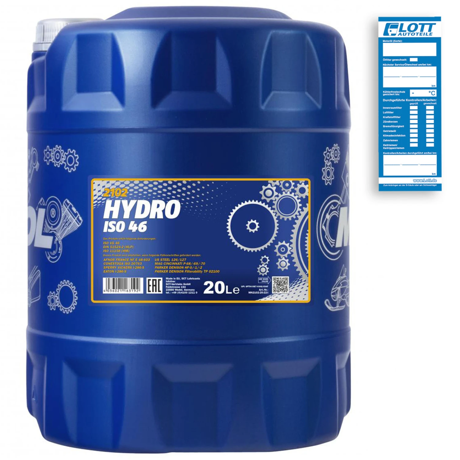 20L Mannol Motoröl Hydro ISO 46 (MN2102-20)