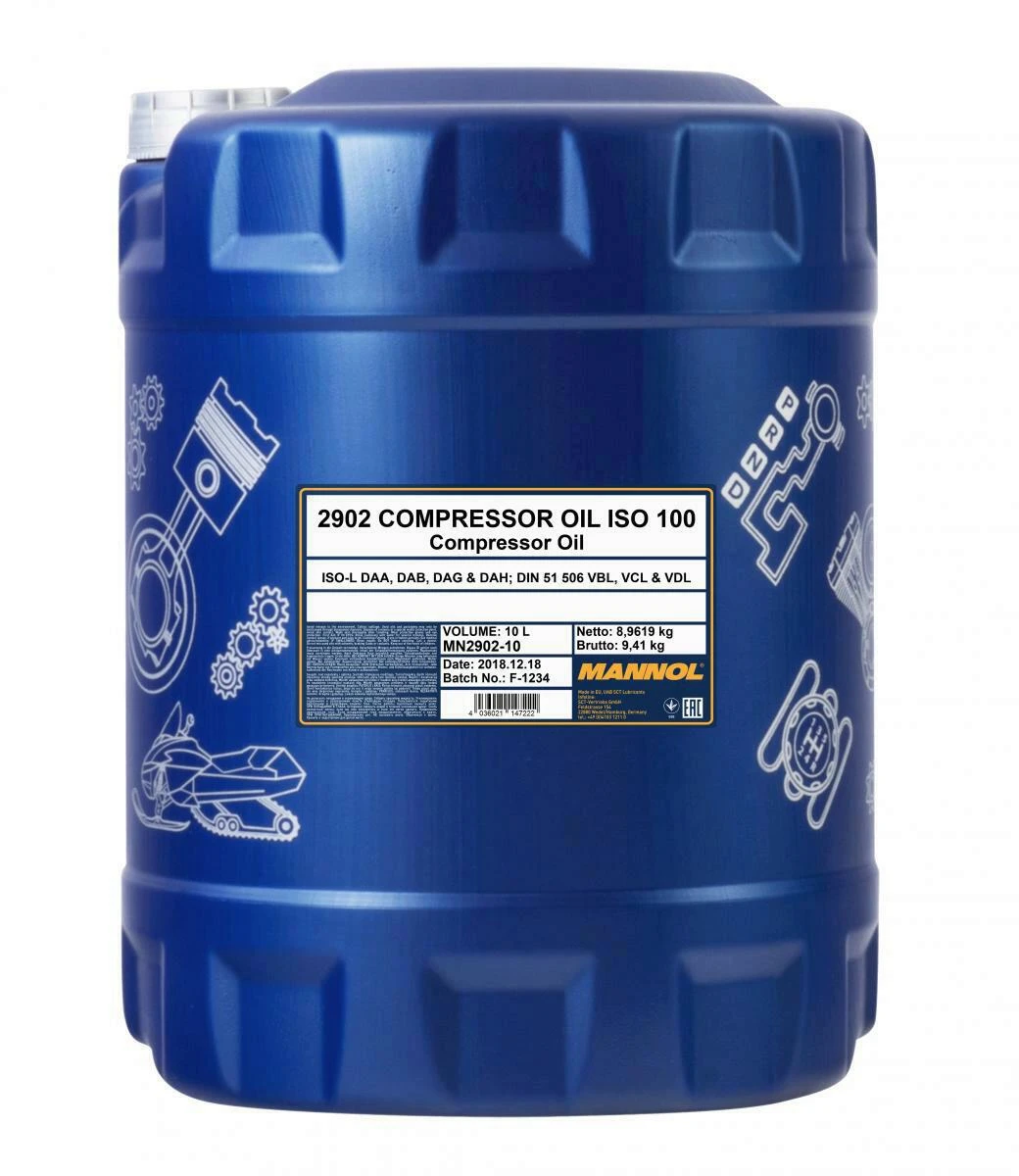 10L Mannol Compressor Oil ISO 100 Kompressoröl (MN2902-10)