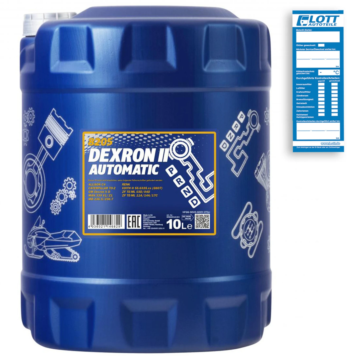 10L Mannol Dexron 2 Automatikgetriebeöl (MN8205-10)