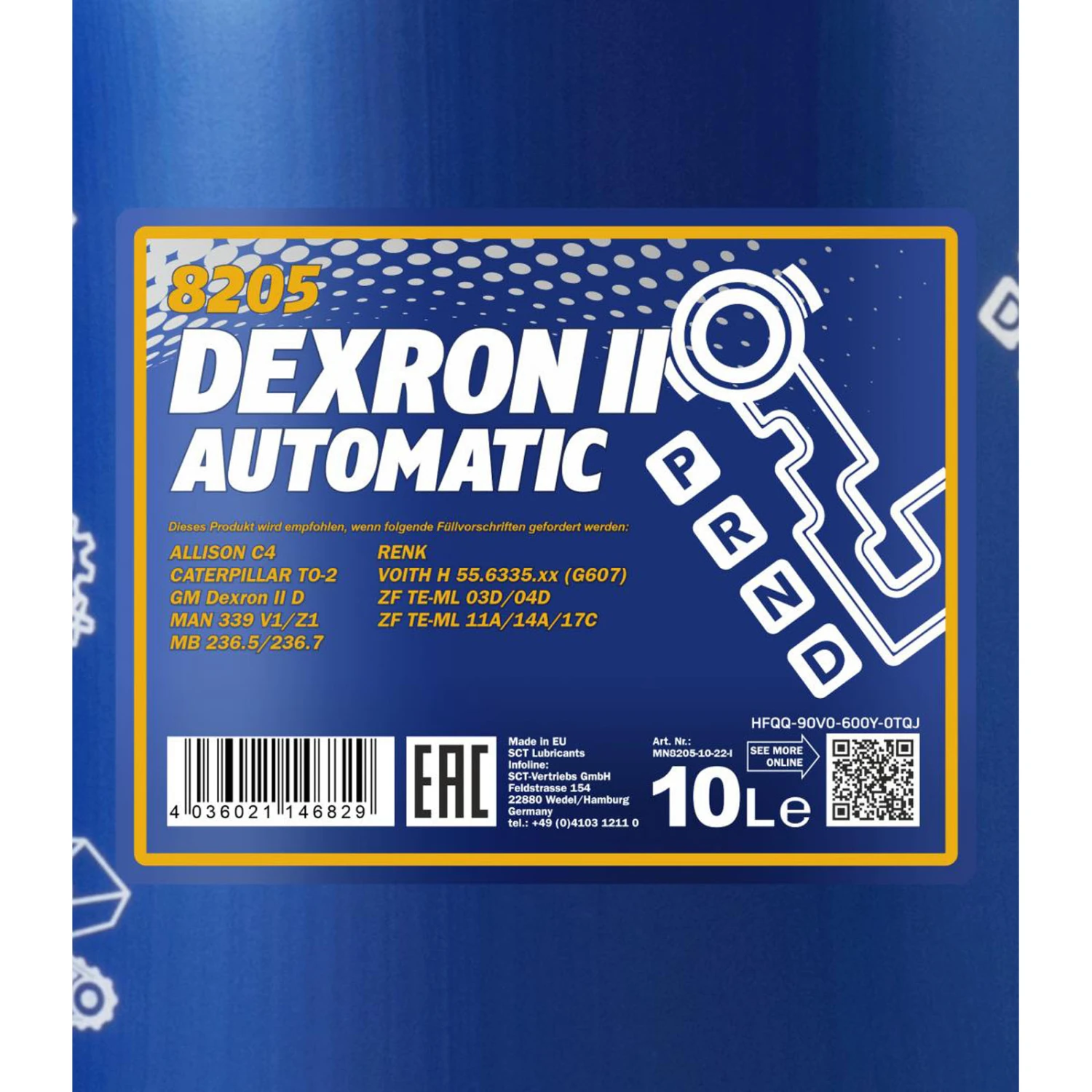 10L Mannol Dexron 2 Automatikgetriebeöl (MN8205-10) – Bild 2