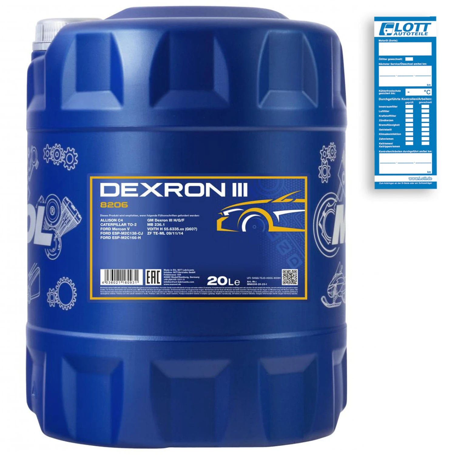 20 Liter MN Automatic Plus ATF Dexron 3 (MN8206-20)