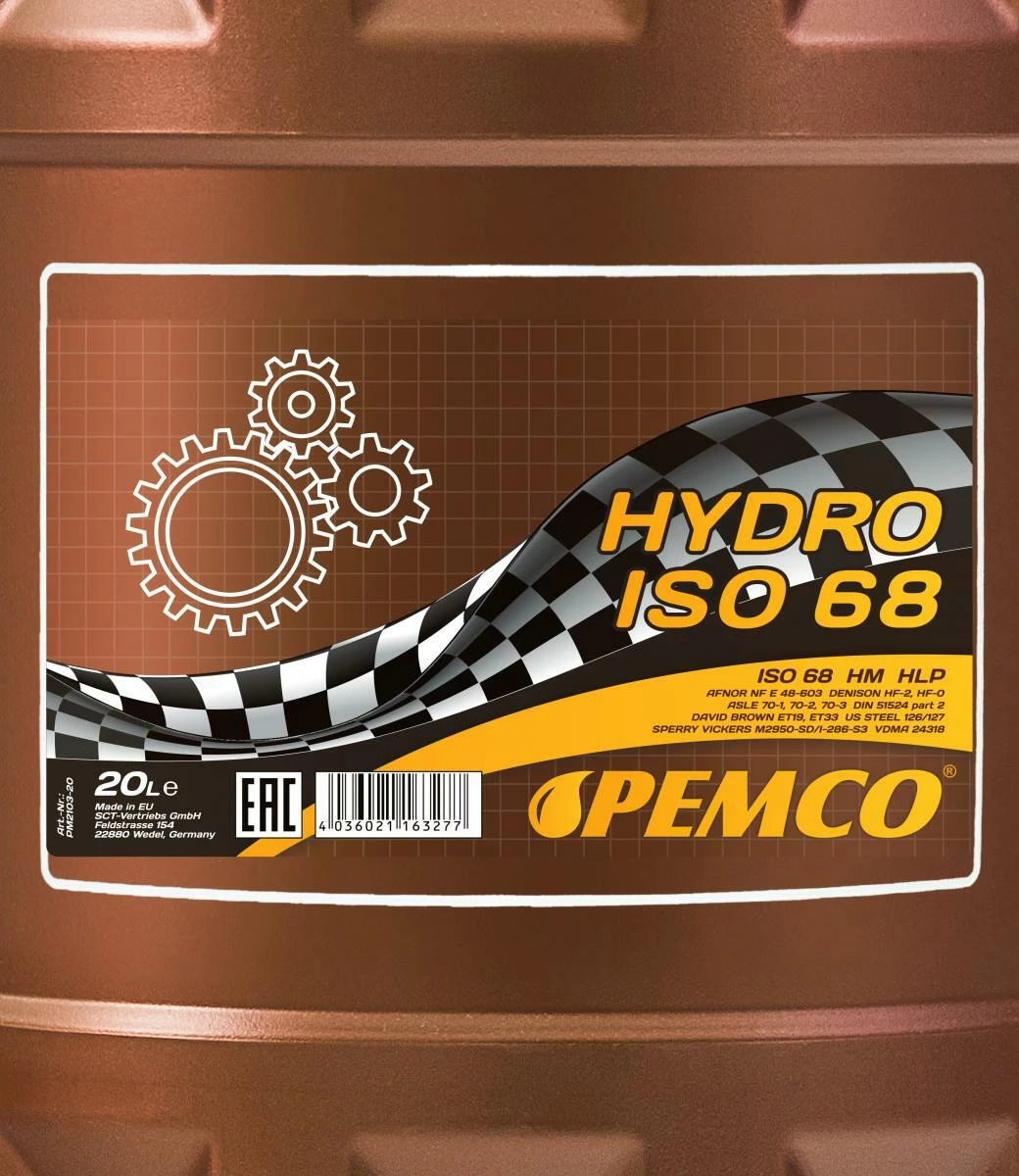 20L Pemco Hydro Hydrauliköl ISO 68 (PM2103-20) – Bild 2