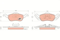 TRW 4x Bremsbeläge Bremsbelagsatz COTEC (GDB1358)