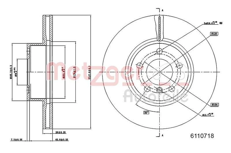 METZGER BREMSSCHEIBEN + METZGER BREMSBELÄGE (1000954METZGER) – Bild 3