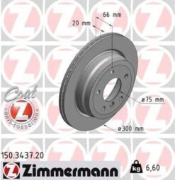 2x ZIMMERMANN Bremsscheibe COAT Z (150.3437.20)