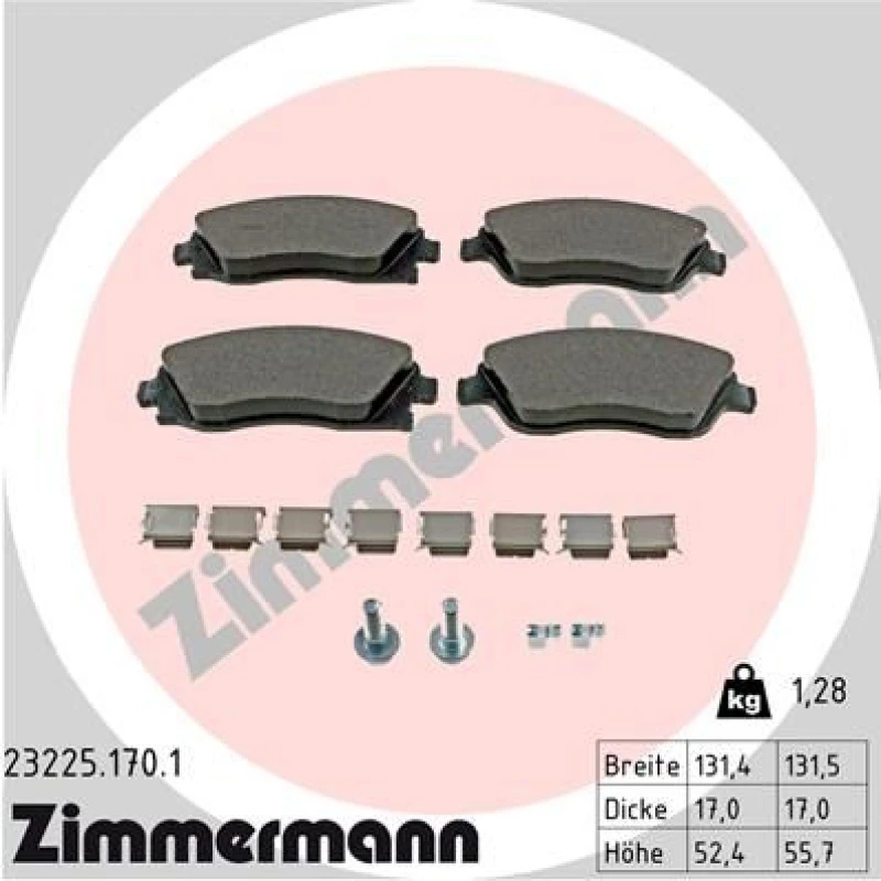 Zimmermann Bremsscheiben + Zimmermann Bremsbeläge (1000024ZMANN) – Bild 3