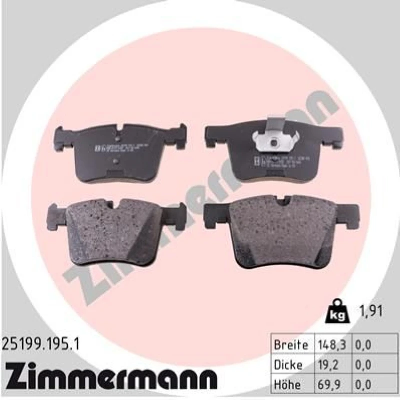 2 Zimmermann Sport Bremsscheiben + Zimmermann Bremsbeläge (1000954ZMANNS) – Bild 6