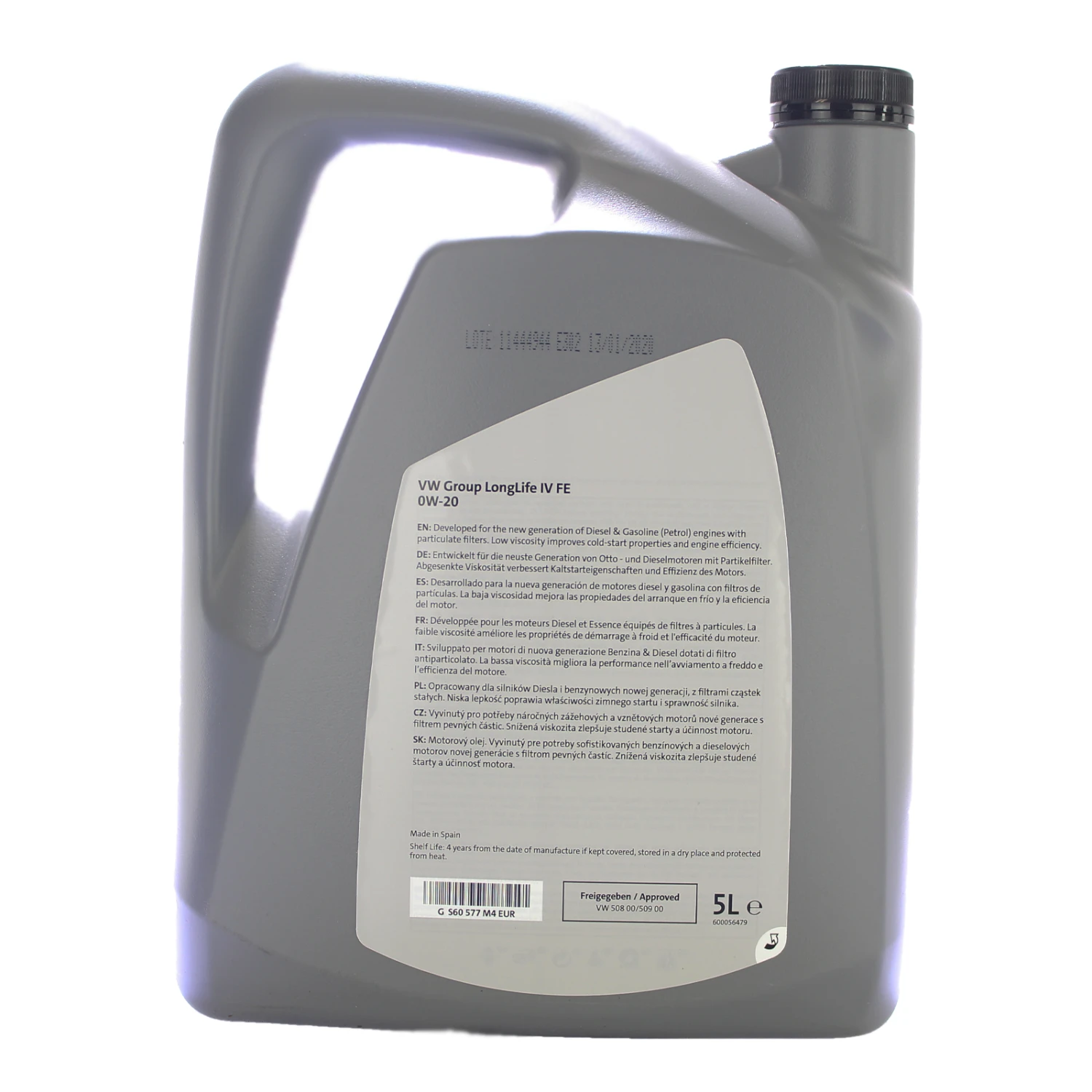 Volkswagen 5L Original VW Longlife 4 0W-20 Motoröl (GS60577M4) – Bild 2