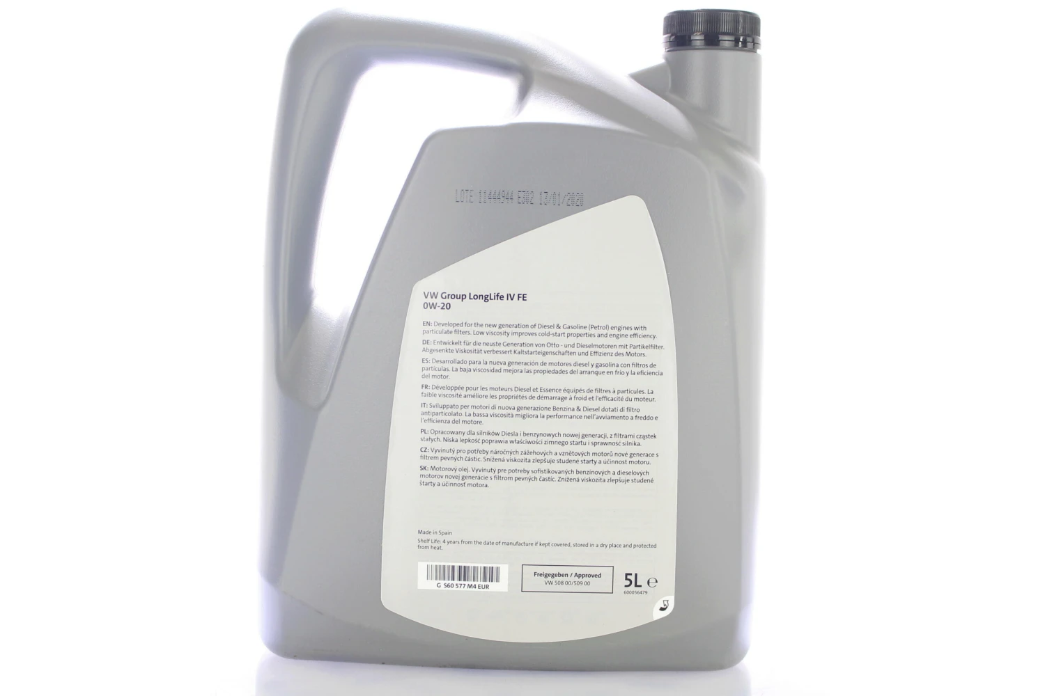 Volkswagen 5L Original VW Longlife 4 0W-20 Motoröl (GS60577M4) – Bild 3