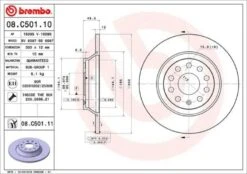 2x BREMBO Bremsscheibe PRIME LINE - UV Coated (08.C501.11)