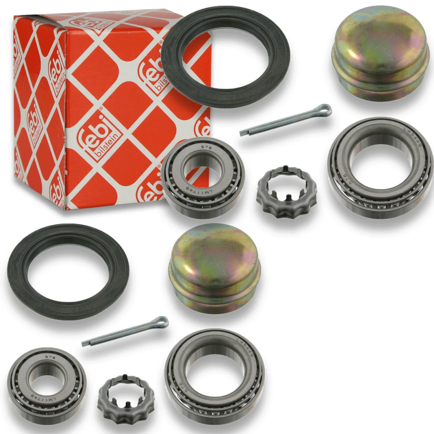 2 X FEBI RADLAGERSATZ + FETTKAPPE (6000005FEBI)