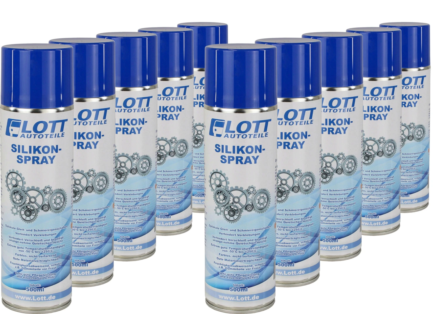 10x Lott Silikonspray 500ml (SI500M10)