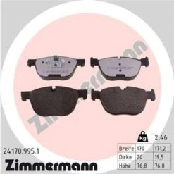 ZIMMERMANN Bremsbelagsatz, Scheibenbremse Rd:z (24170.995.1)